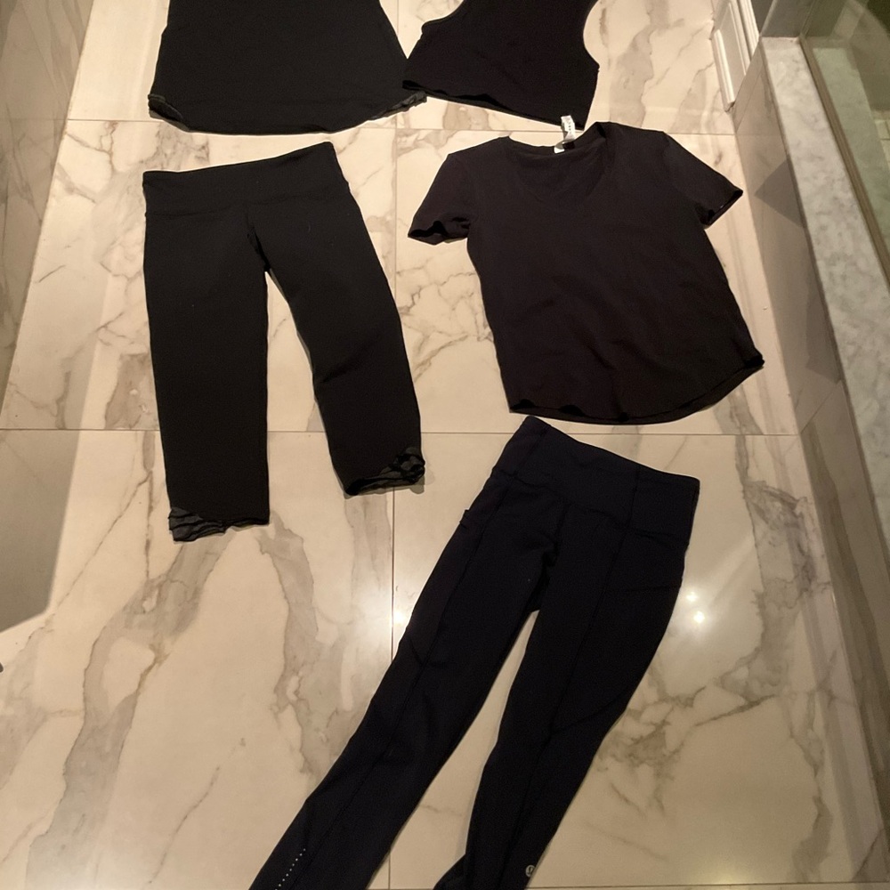 Lululemon athletica Women's Black Activewear bundle